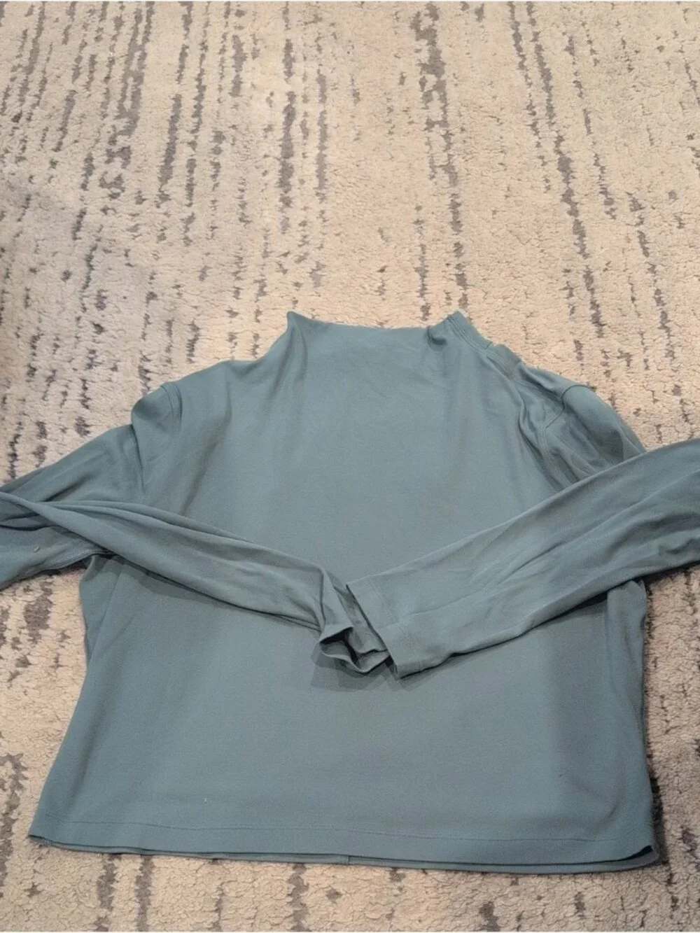 Lululemon All Aligned Mock Neck Long Sleeve Shirt Tidewater Teal